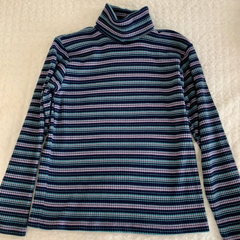 White Stag striped turtleneck, size ladies M